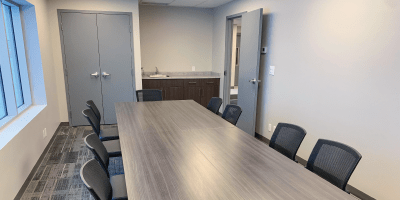 Meeting room with a boardroom set-up