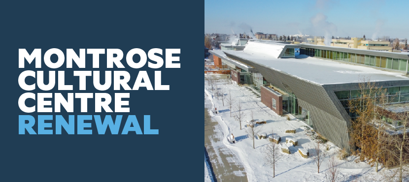 Web banner graphic for Montrose Cultural Centre renewal project