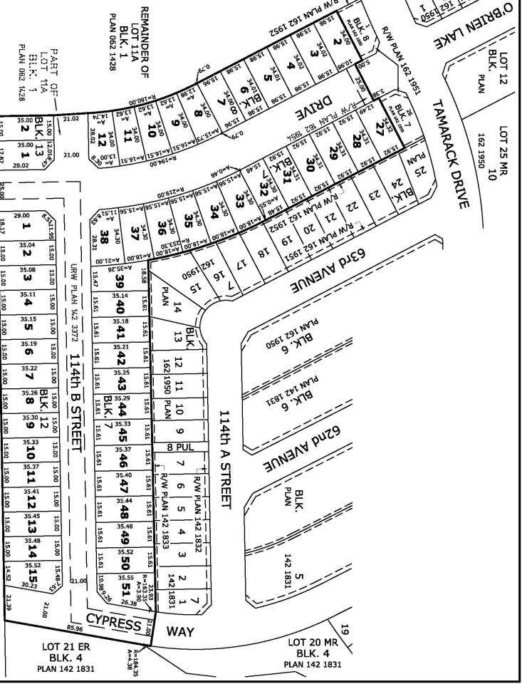 Showing tentative lotting of subdivision