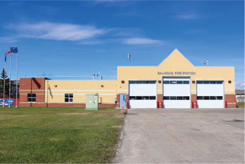 Yellow and Brown Fire Station 